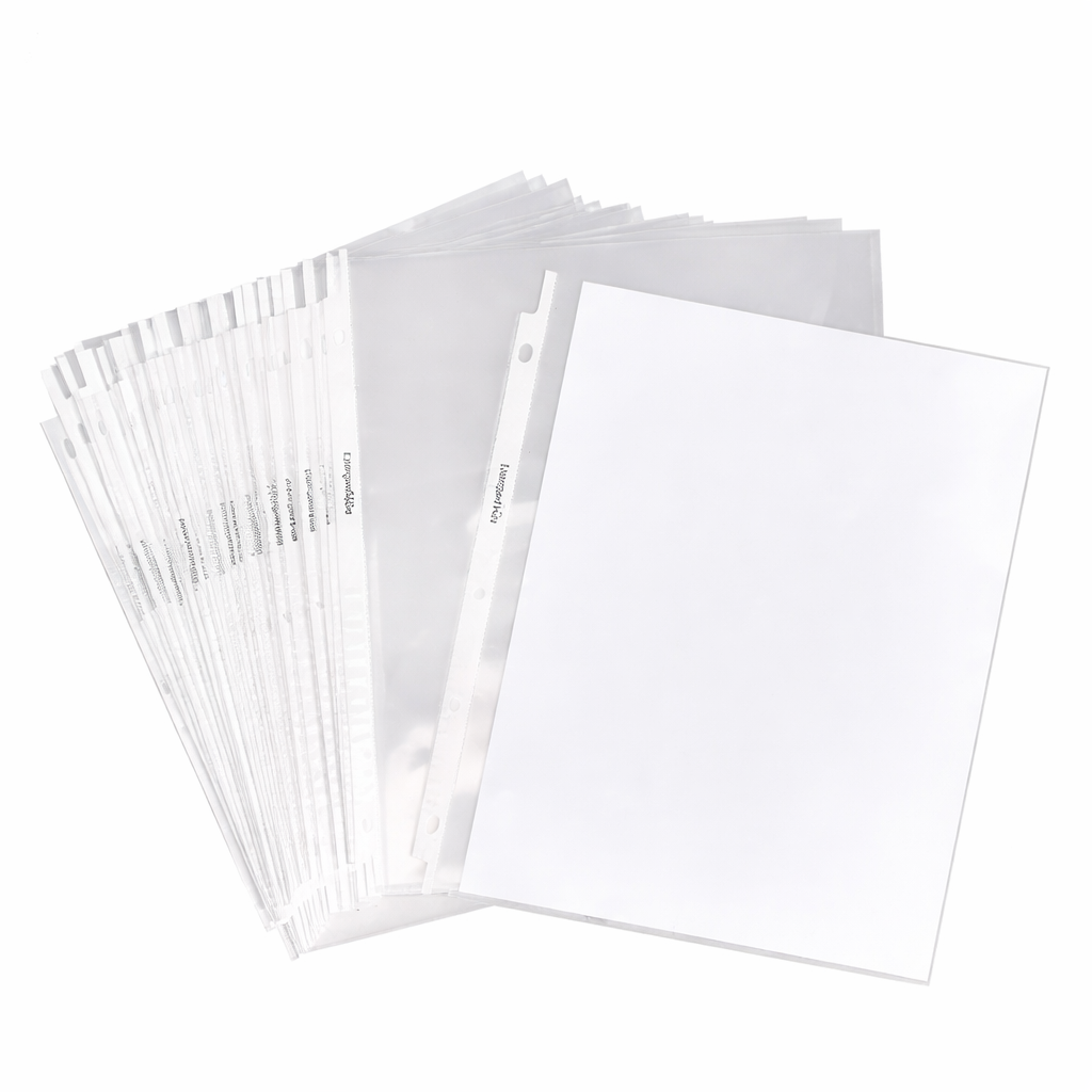 PROTECTORES DE HOJAS TRANSPARENTES X 100